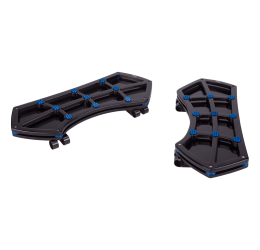 Pedane guidatore Diamond front floorboard - full black with skidproof blue