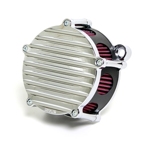 Air Filter grooved Touring chrome